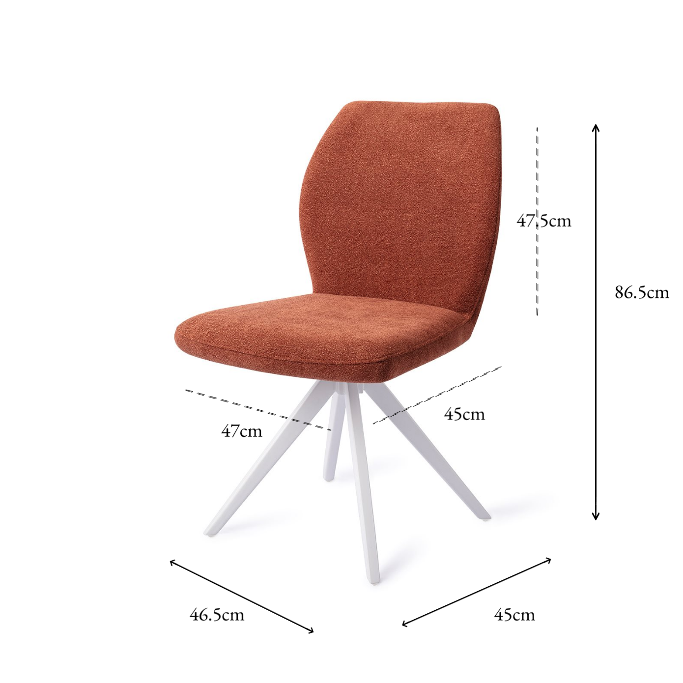 Ikata Dining Chair Cosy Copper Turn White