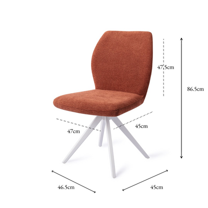 Ikata Dining Chair Cosy Copper Turn White