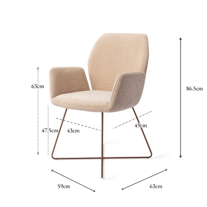 Misaki Dining Chair Funky Fudge Cross Rose