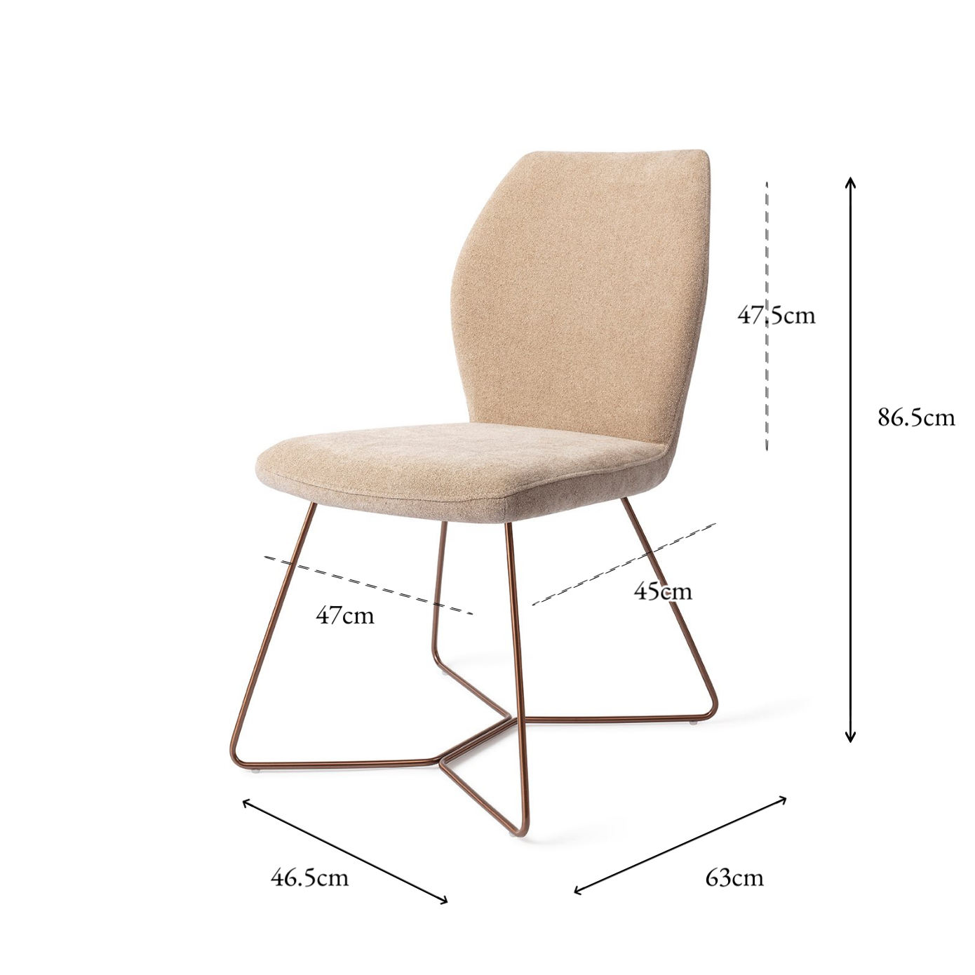 Ikata Dining Chair Funky Fudge Beehive Rose