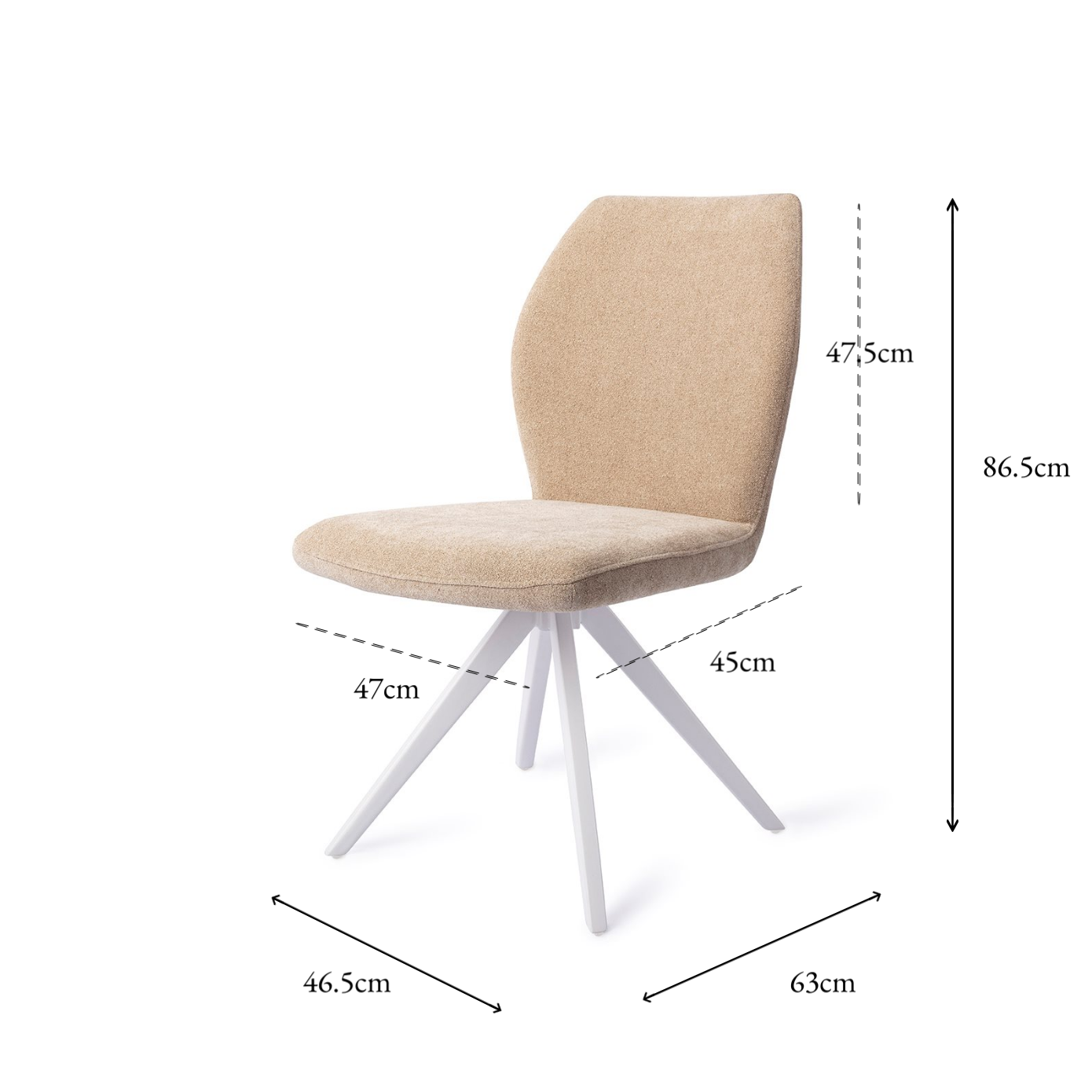 Ikata Dining Chair Funky Fudge Turn White