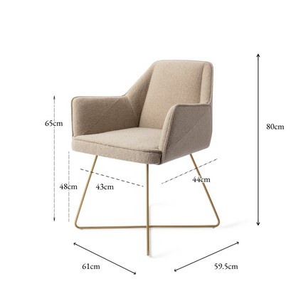 Tome Dining Chair Great Greige Cross Gold