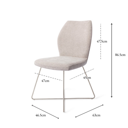 Ikata Dining Chair Pretty Plaster Cross Steel