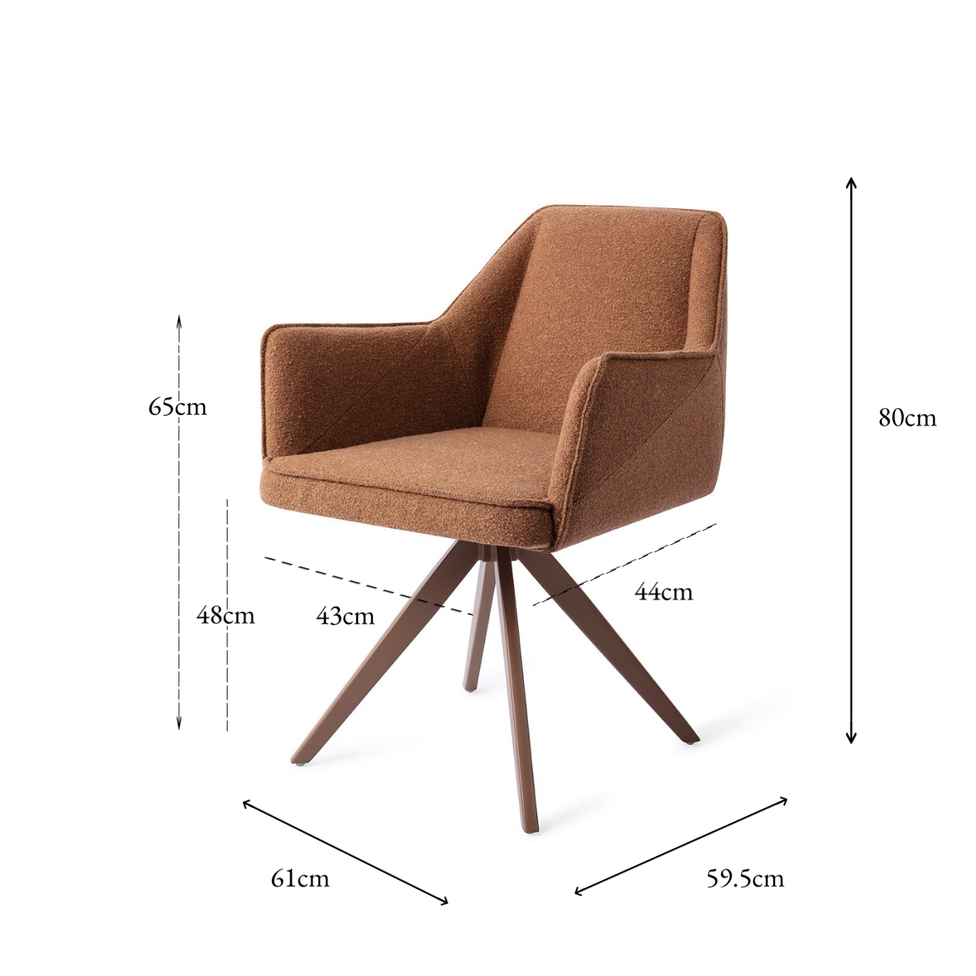 Tome Dining Chair Cinnamon Bun Turn Brown