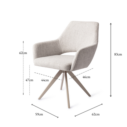 Yanai Dining Chair Pigeon Turn Beige