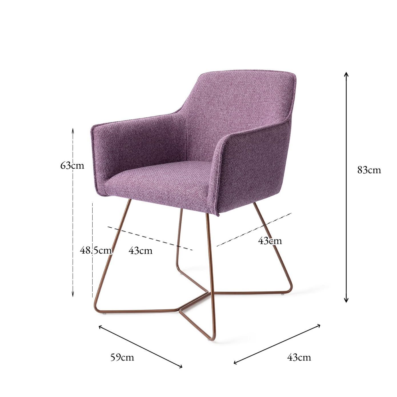 Hofu Dining Chair Violet Daisy Beehive Rose