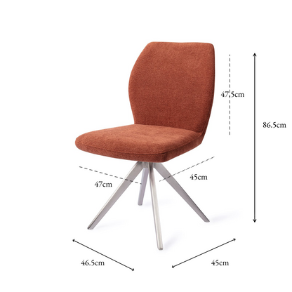 Ikata Dining Chair Cosy Copper Turn Steel