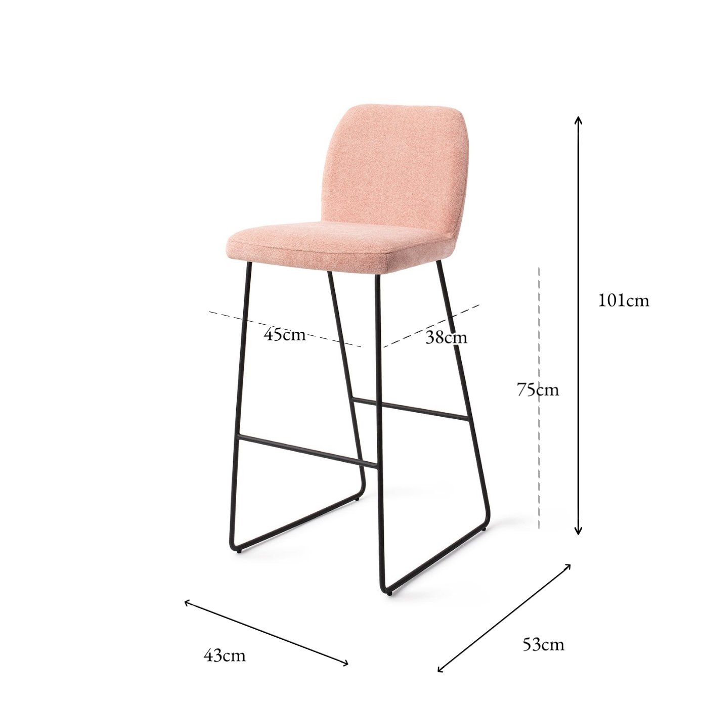 Ikata Bar Chair Anemone Slide Bar (75 cm)