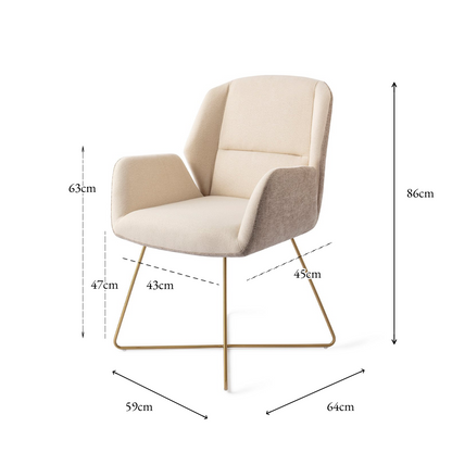 Myoko Dining Chair Sandy Hill Cross Gold