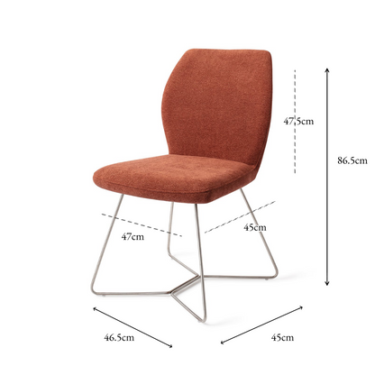 Ikata Dining Chair Cosy Copper Beehive Steel