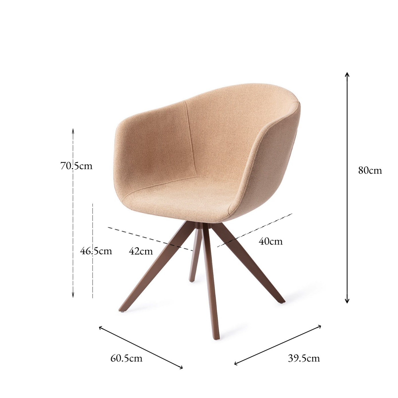 Yuni Dining Chair Barely Blush Turn Brown