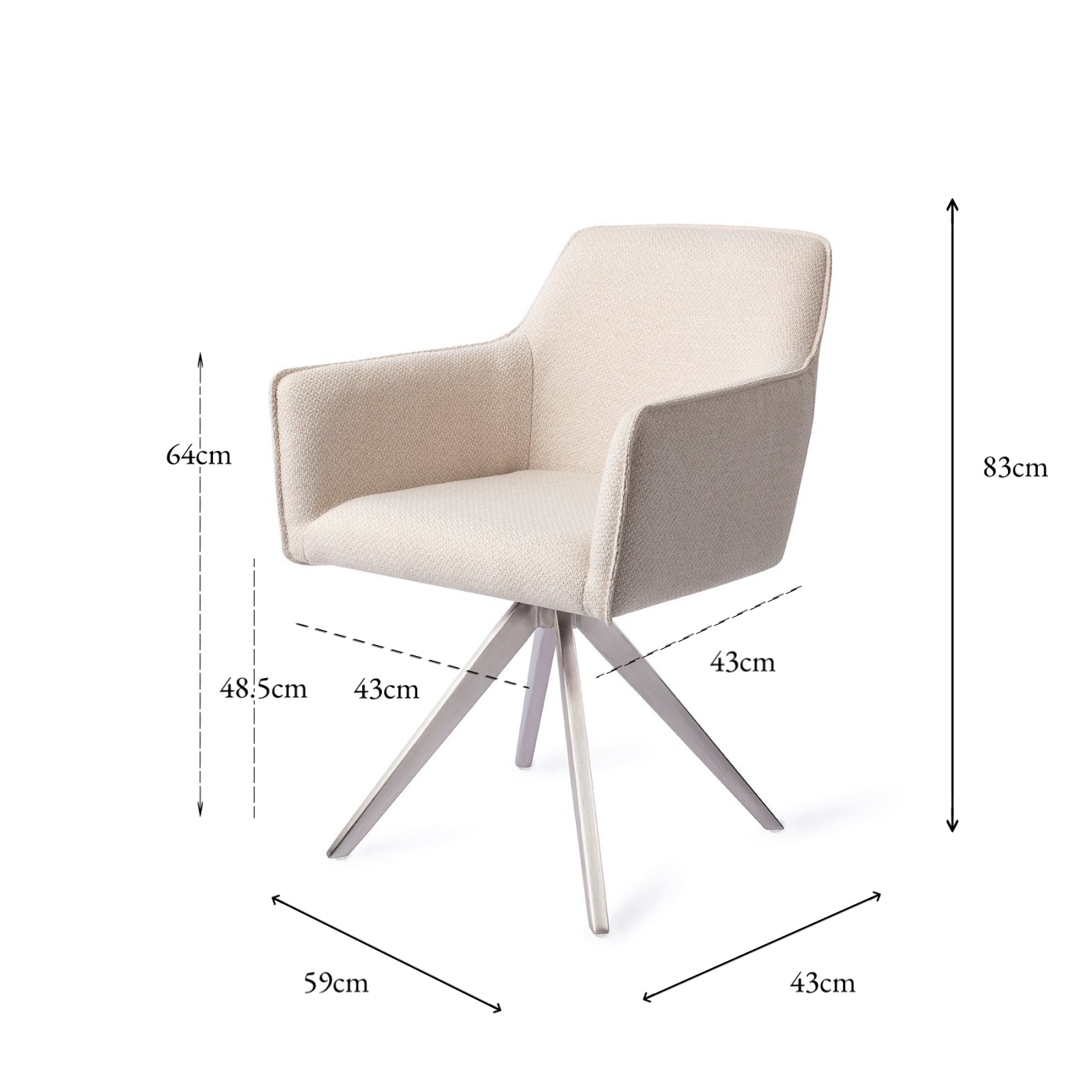 Hofu Dining Chair Enoki Turn Steel