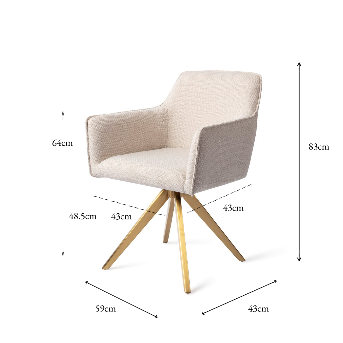 Hofu Dining Chair Enoki Turn Gold