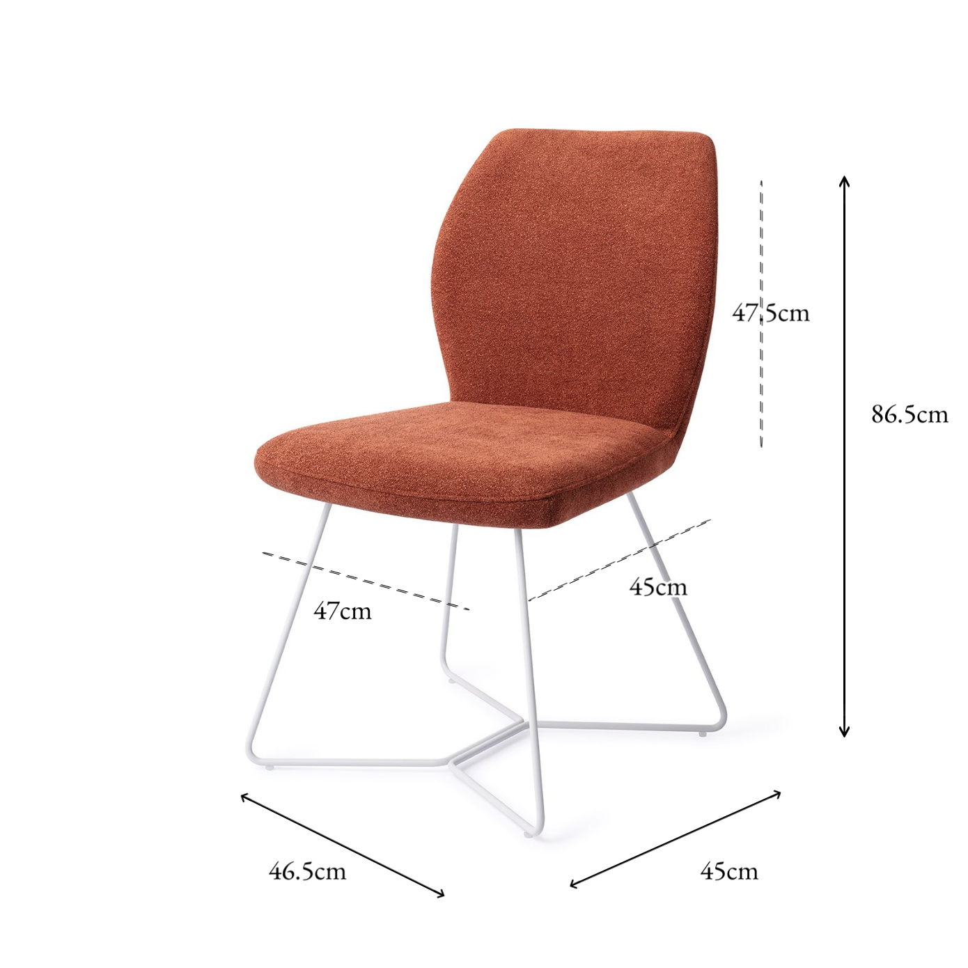 Ikata Dining Chair Cosy Copper Beehive White