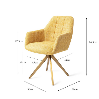 Noto Dining Chair Bumble Bee Turn Gold