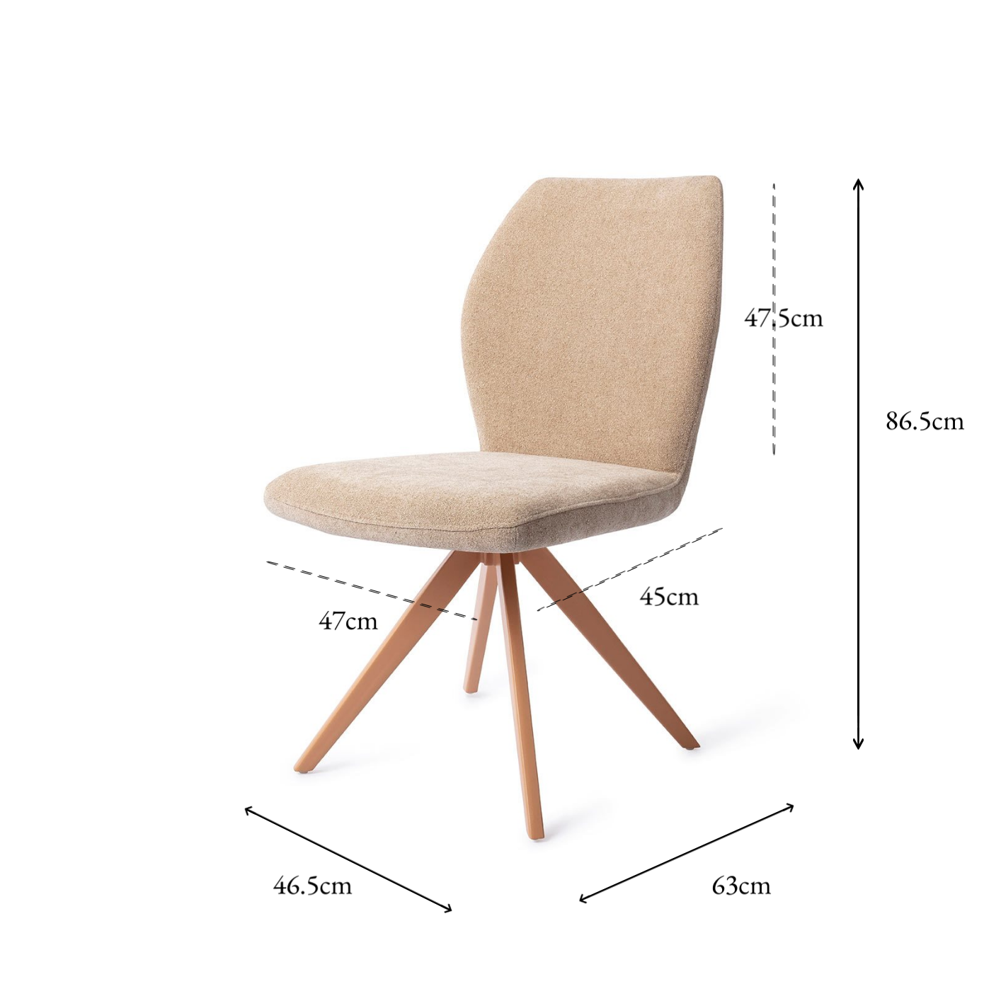 Ikata Dining Chair Funky Fudge Turn Peach