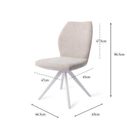 Ikata Dining Chair Pretty Plaster Turn White