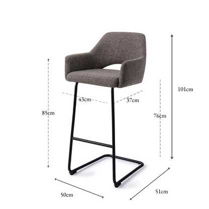 Yanai Bar Chair Amazing Grey Arch Bar (75 cm)