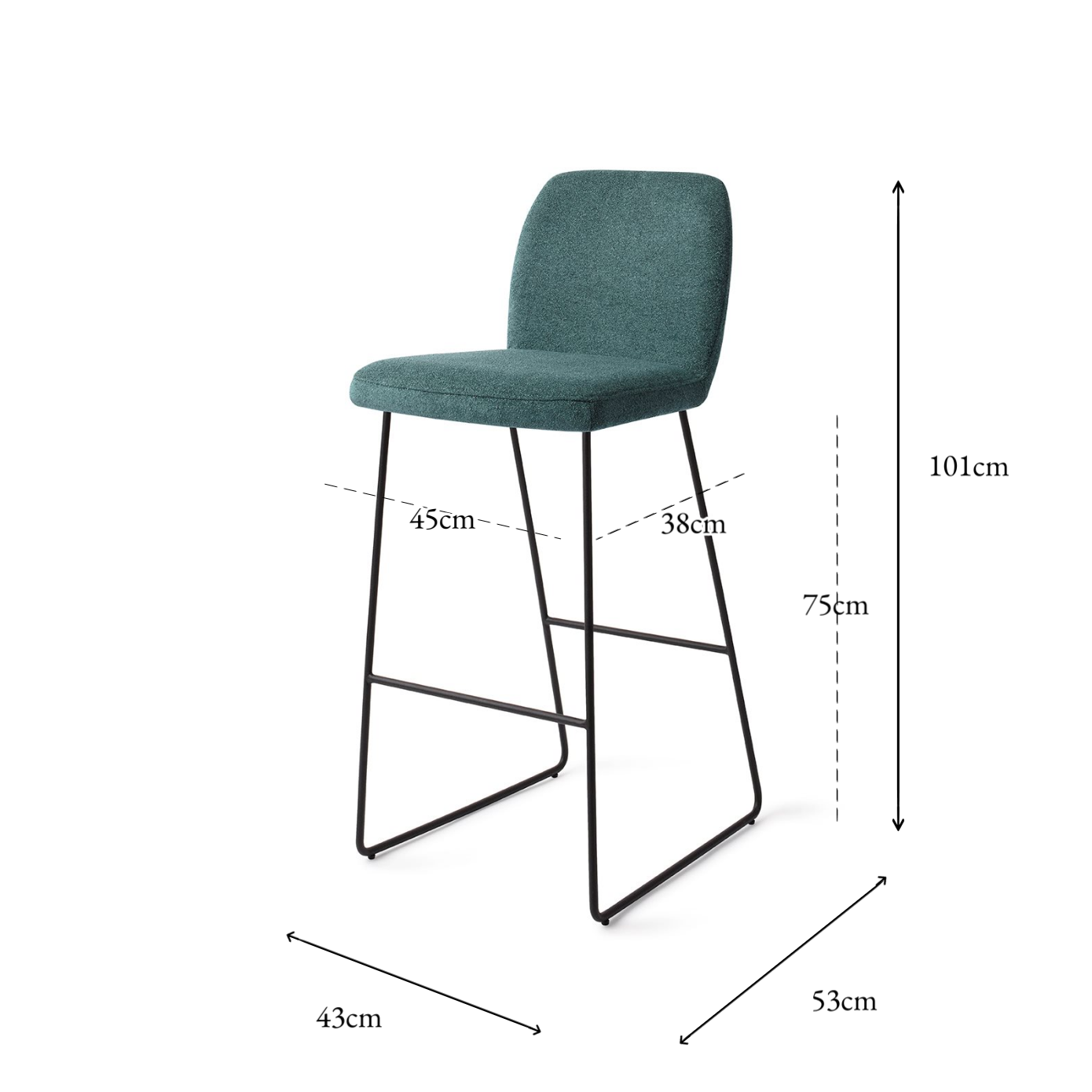 Ikata Bar Chair Merry Mermaid Slide Bar (75 cm)