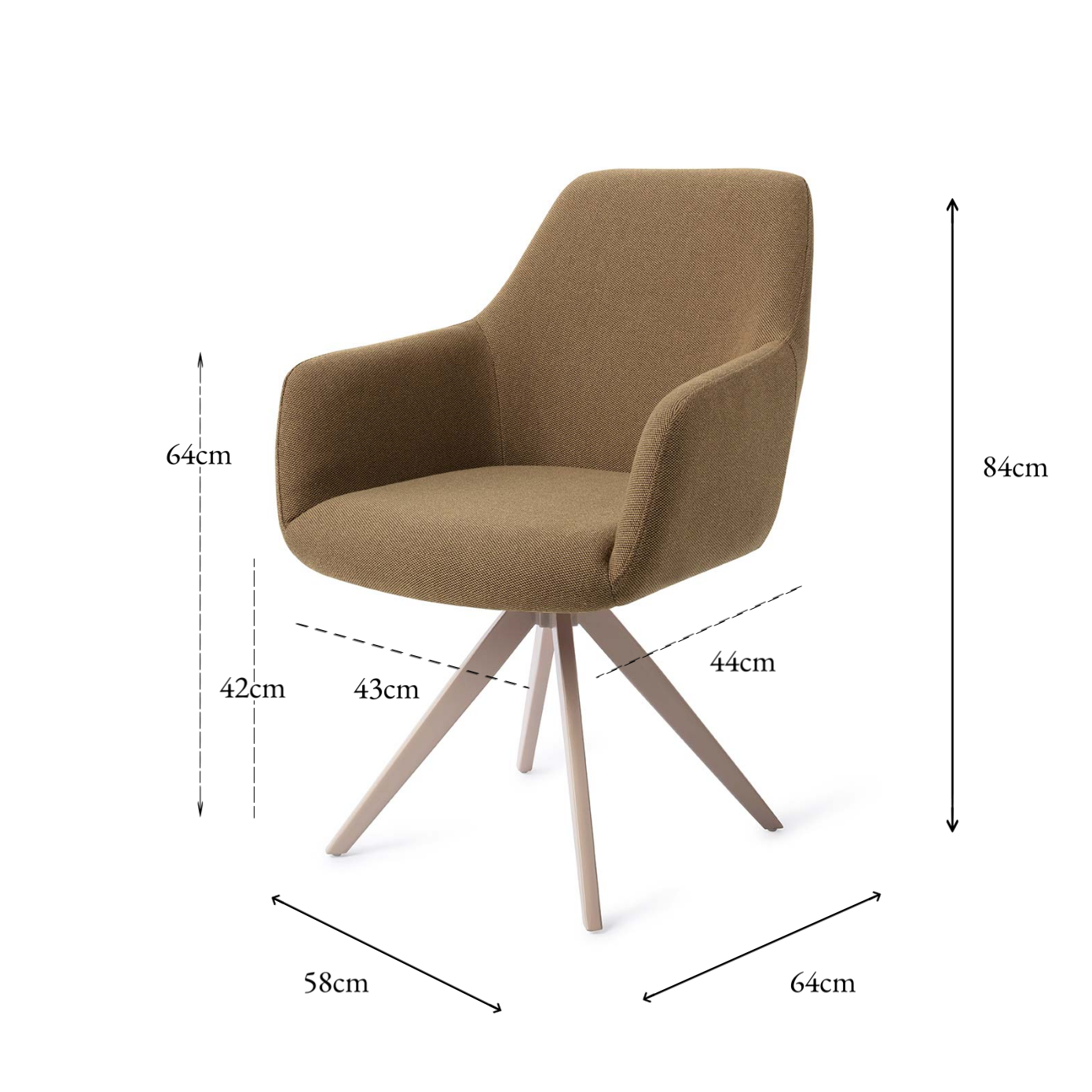 Hiroo Dining Chair Willow Turn Beige