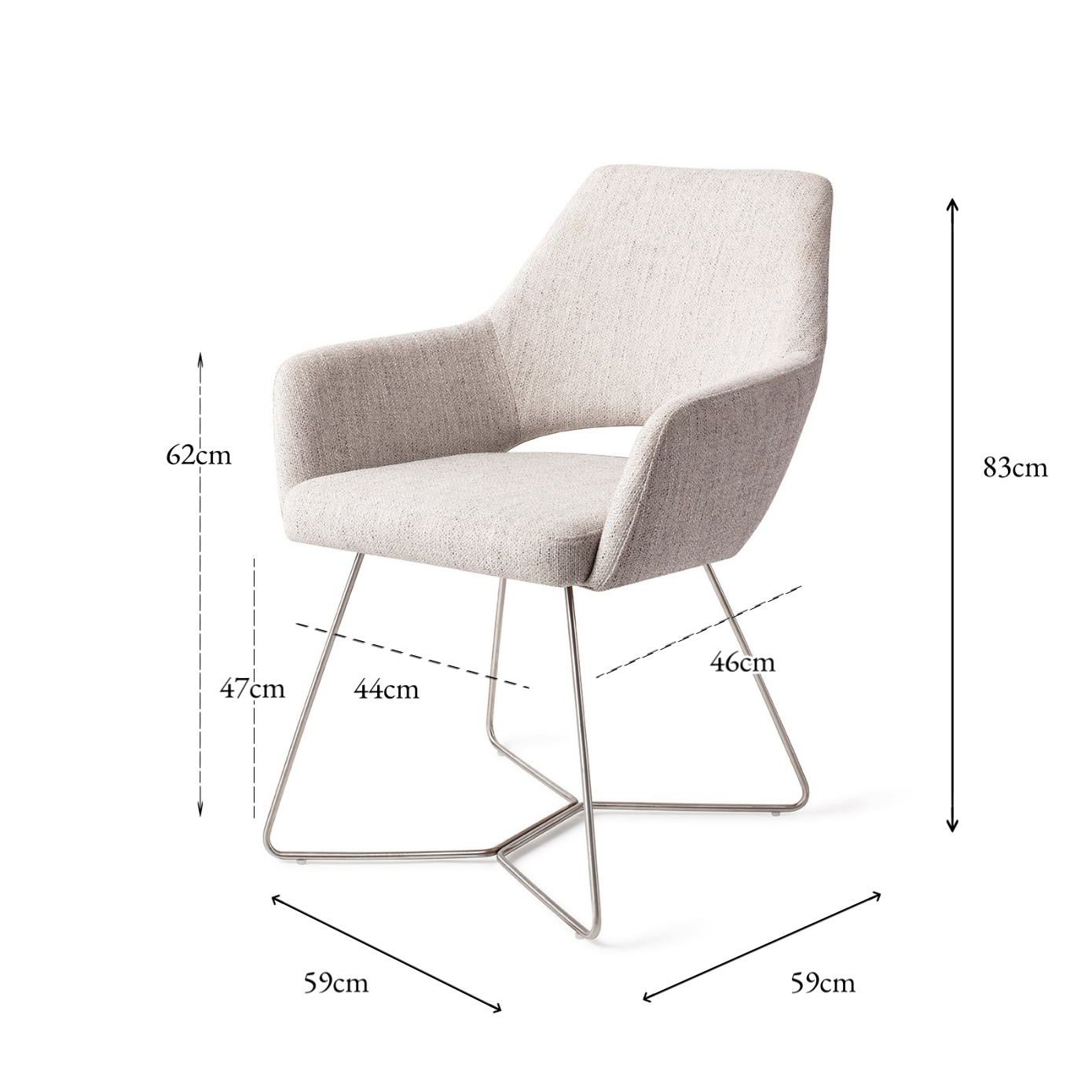 Yanai Dining Chair Pigeon Beehive Steel