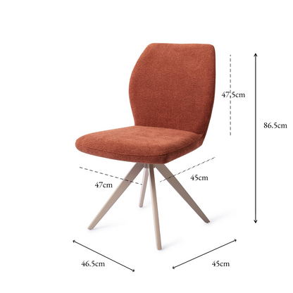 Ikata Dining Chair Cosy Copper Turn Beige