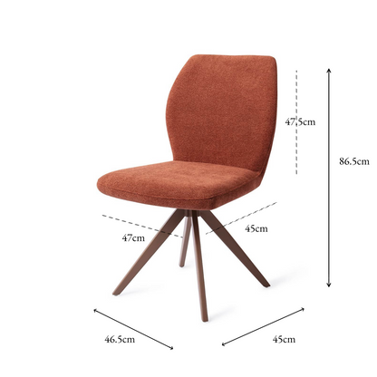 Ikata Dining Chair Cosy Copper Turn Brown