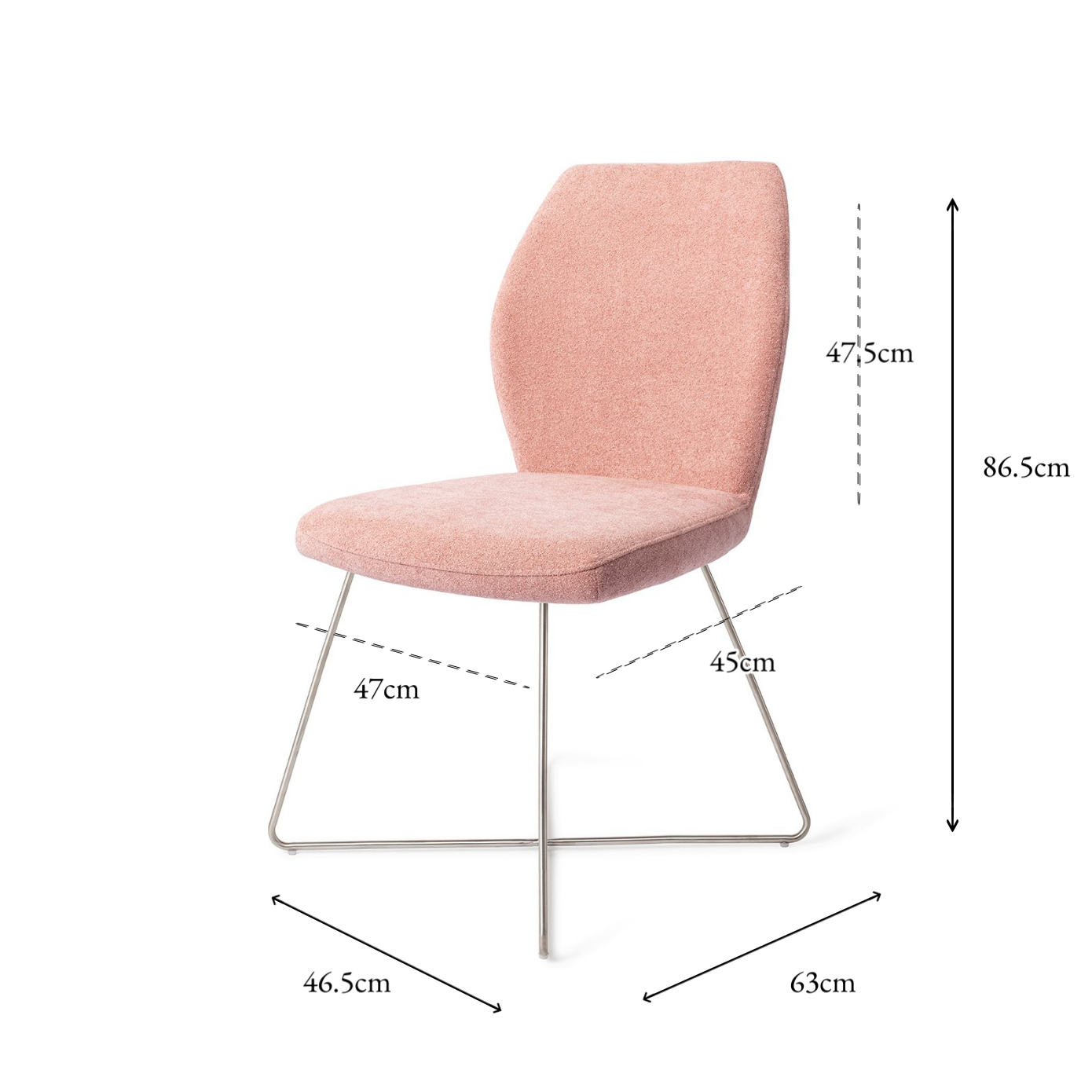 Ikata Dining Chair Anemone Cross Steel