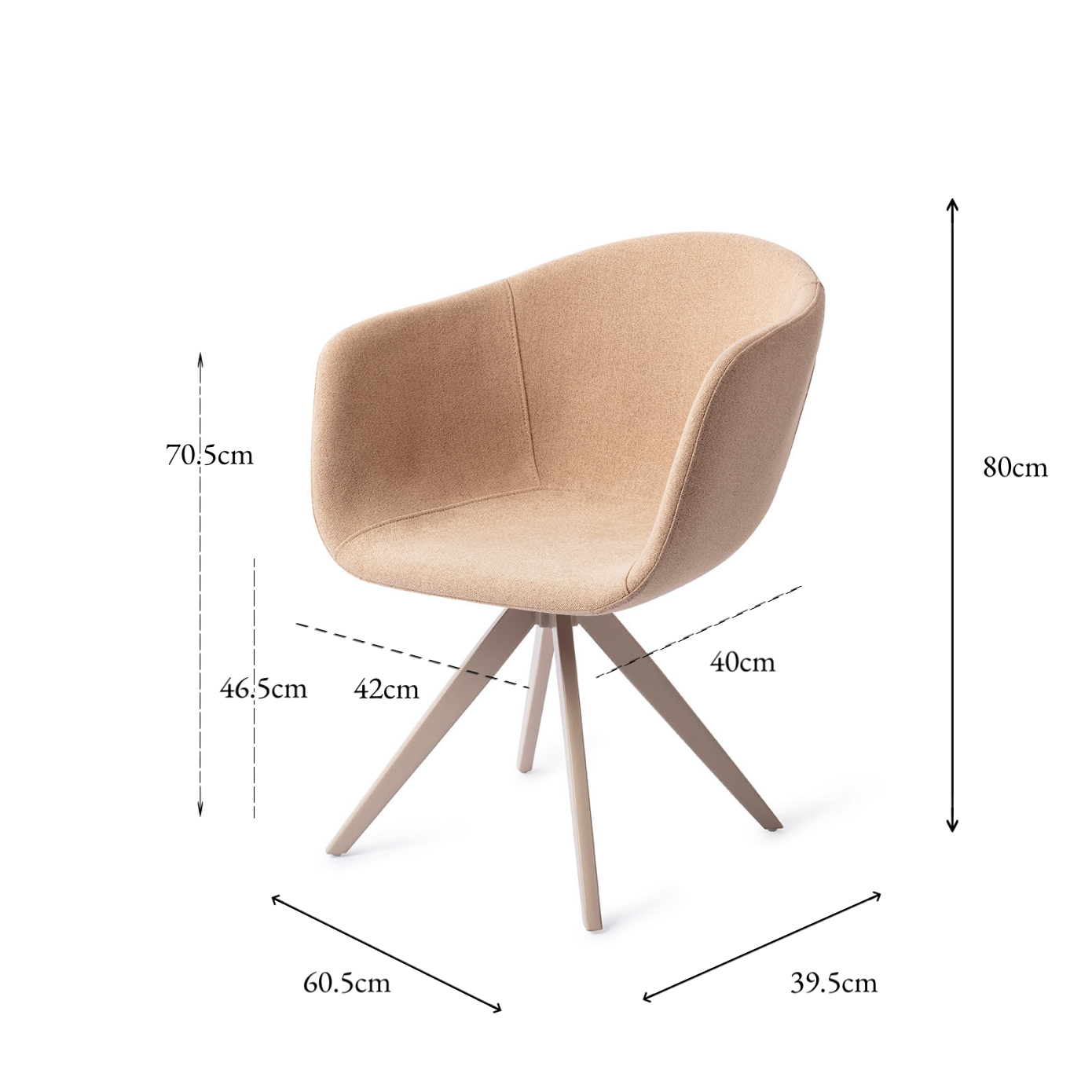 Yuni Dining Chair Mochachacha Turn Beige