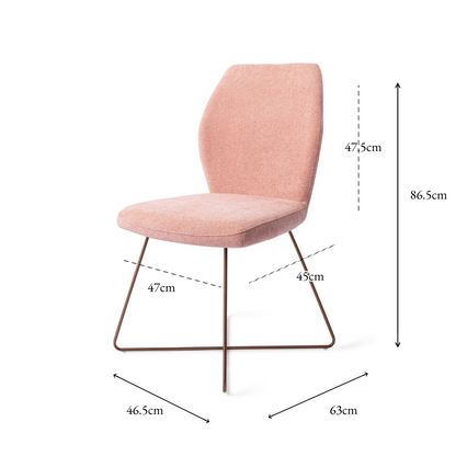 Ikata Dining Chair Anemone Cross Rose