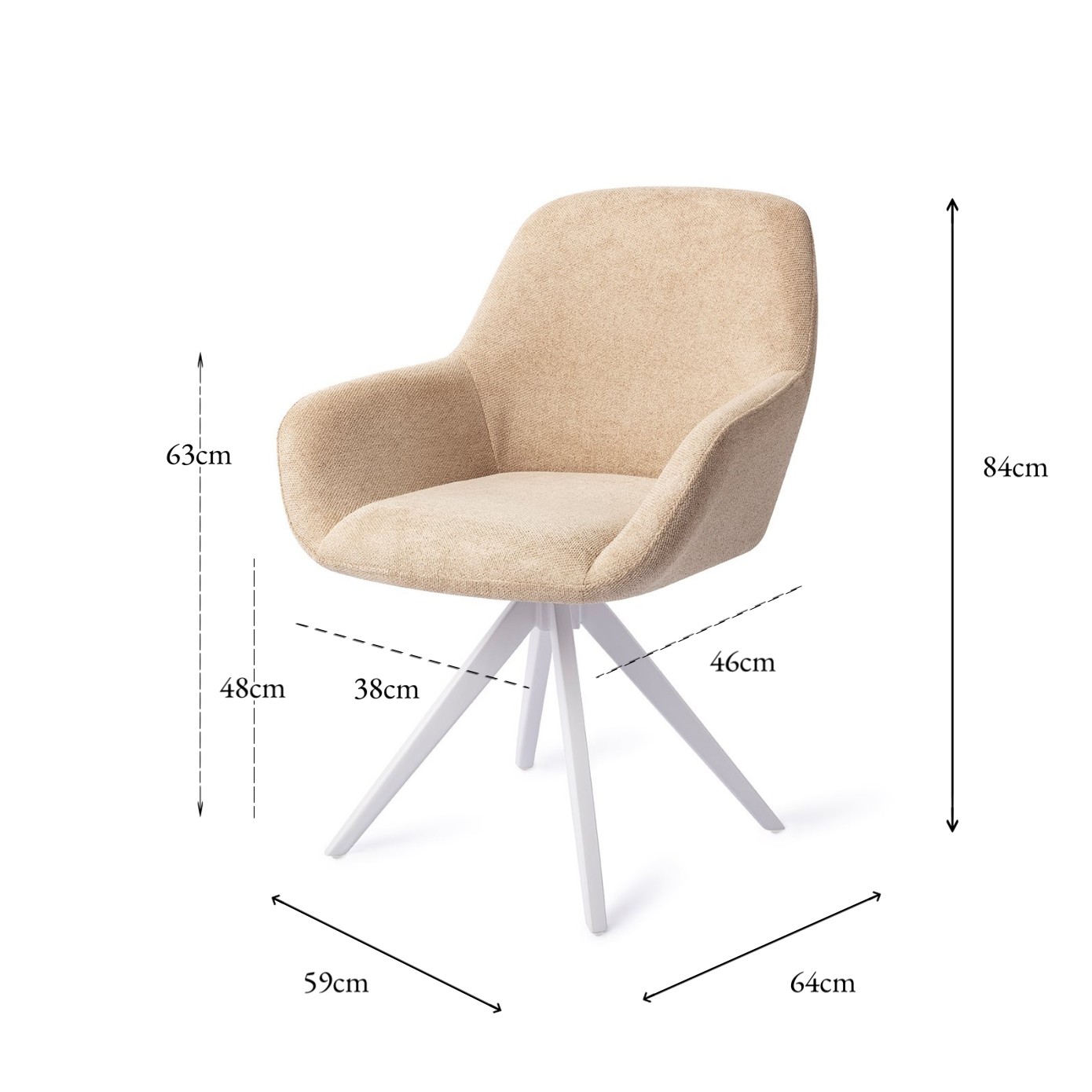 Kushi Dining Chair Desert Dunes Turn White