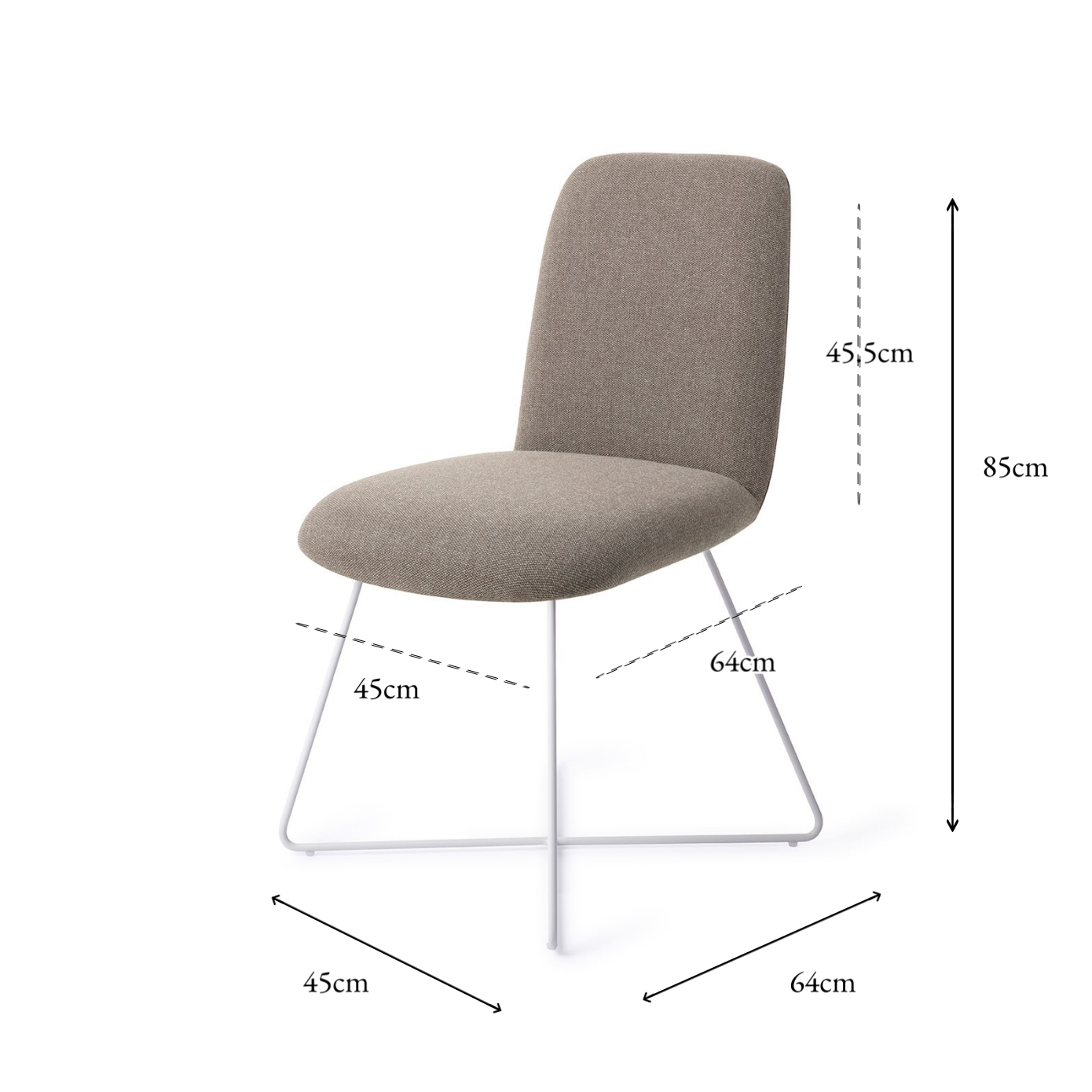 Taiwa Dining Chair Foggy Fusion Cross White