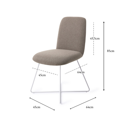 Taiwa Dining Chair Foggy Fusion Cross White