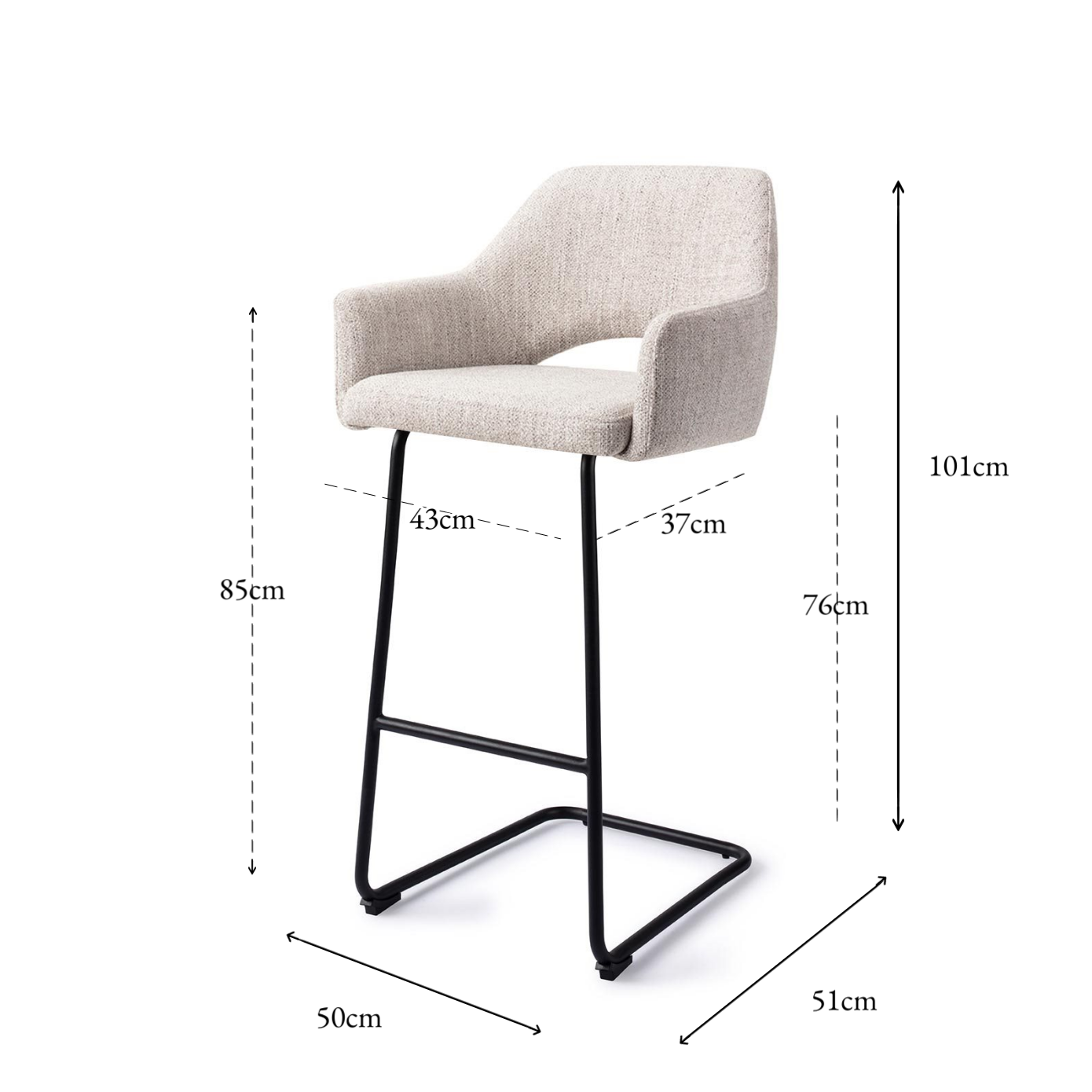 Yanai Bar Chair Pigeon Arch Bar (75 cm)