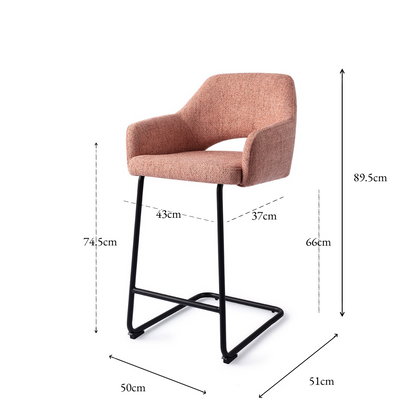 Yanai Bar Chair Pink Punch Arch Counter (65 cm)