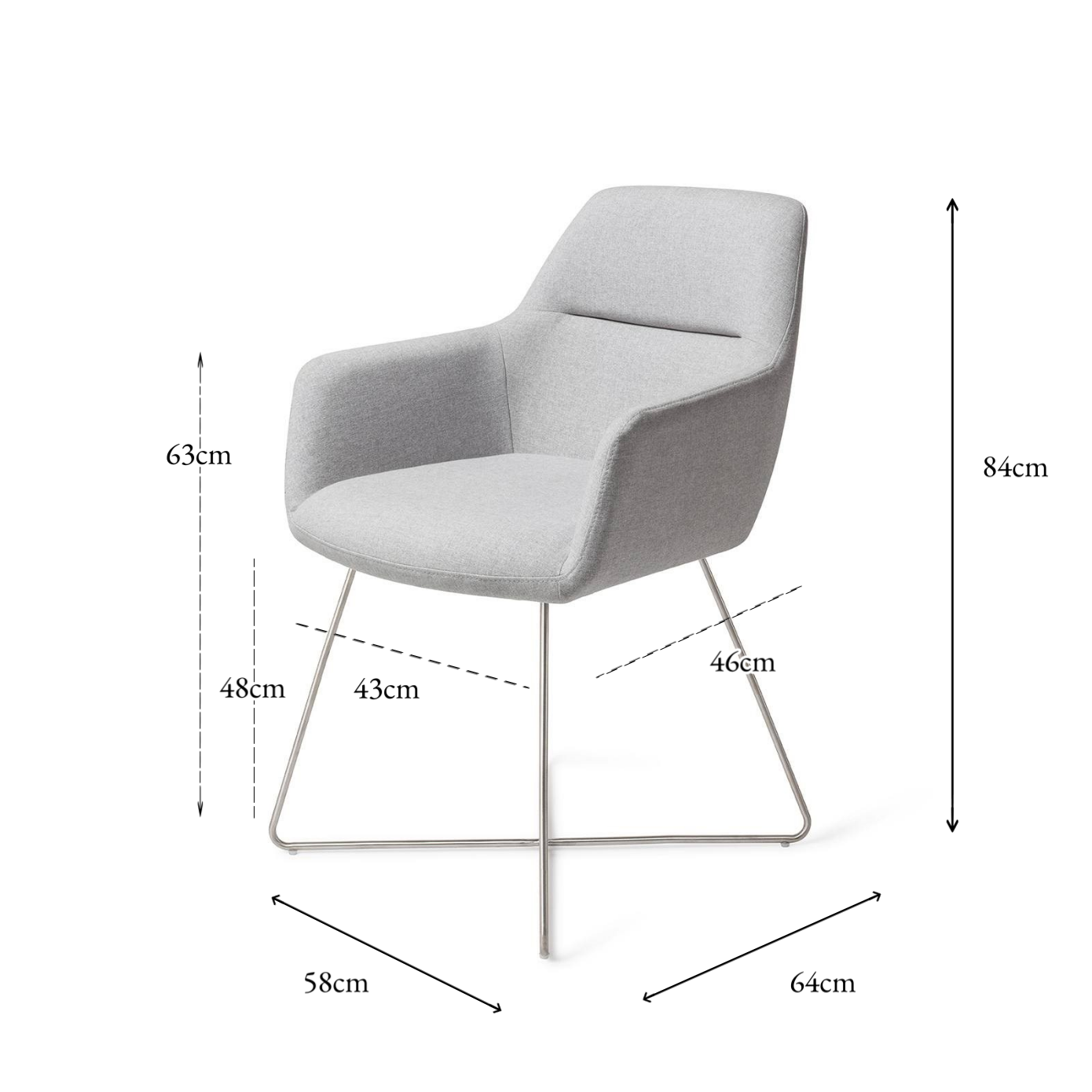 Kinko Dining Chair Cloud Cross Steel