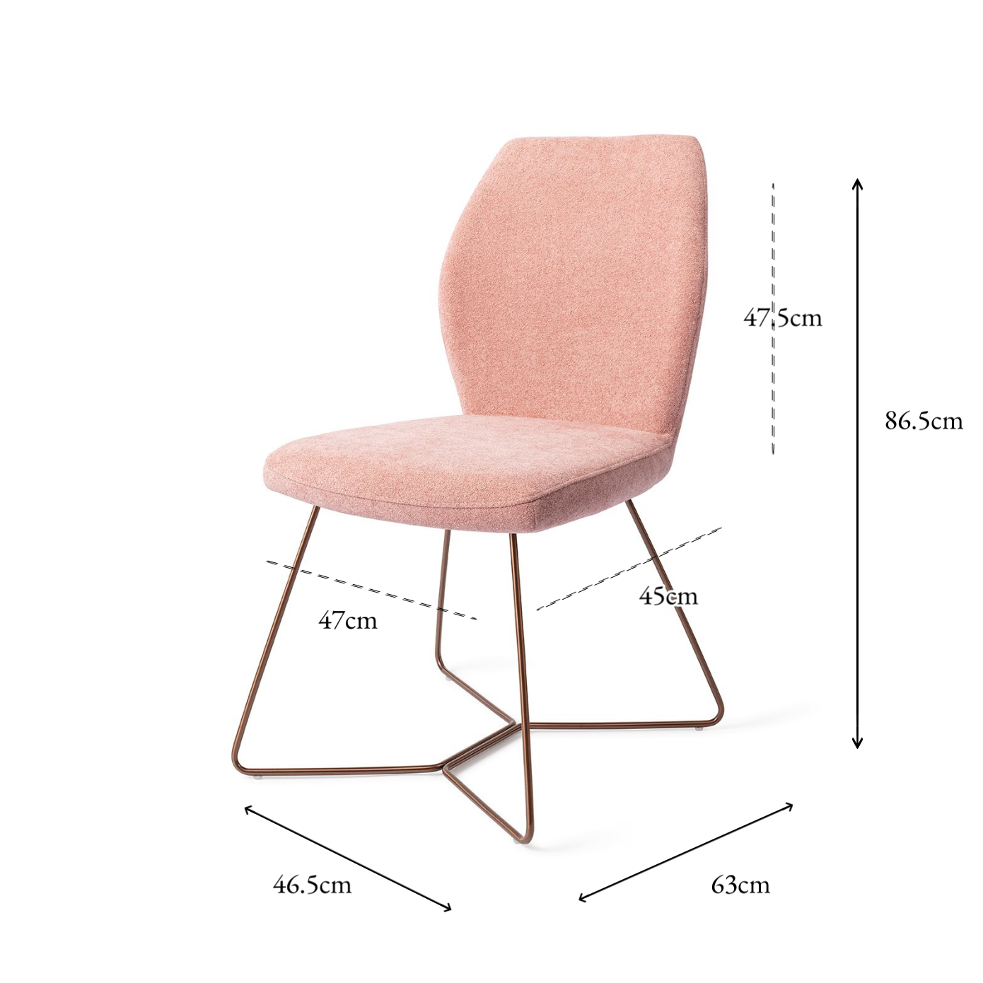 Ikata Dining Chair Anemone Beehive Rose