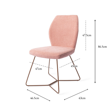 Ikata Dining Chair Anemone Beehive Rose