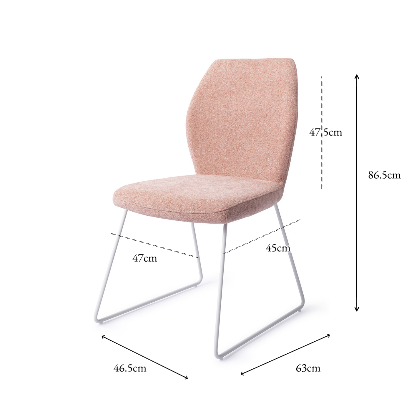 Ikata Dining Chair Anemone Slide White