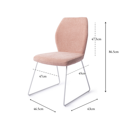 Ikata Dining Chair Anemone Slide White