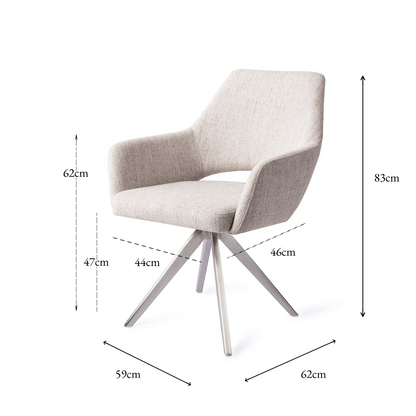 Yanai Dining Chair Pigeon Turn Steel