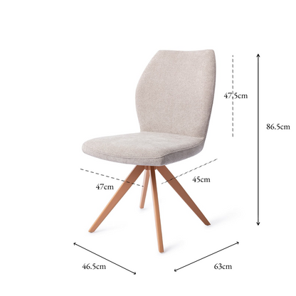 Ikata Dining Chair Pretty Plaster Turn Peach