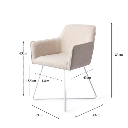 Hofu Dining Chair Enoki Cross White