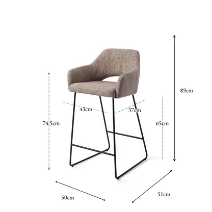 Yanai Bar Chair Biscuit Beach Slide Counter (65 cm)