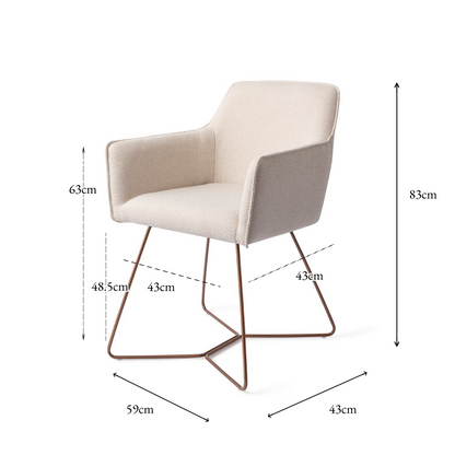 Hofu Dining Chair Enoki Beehive Rose