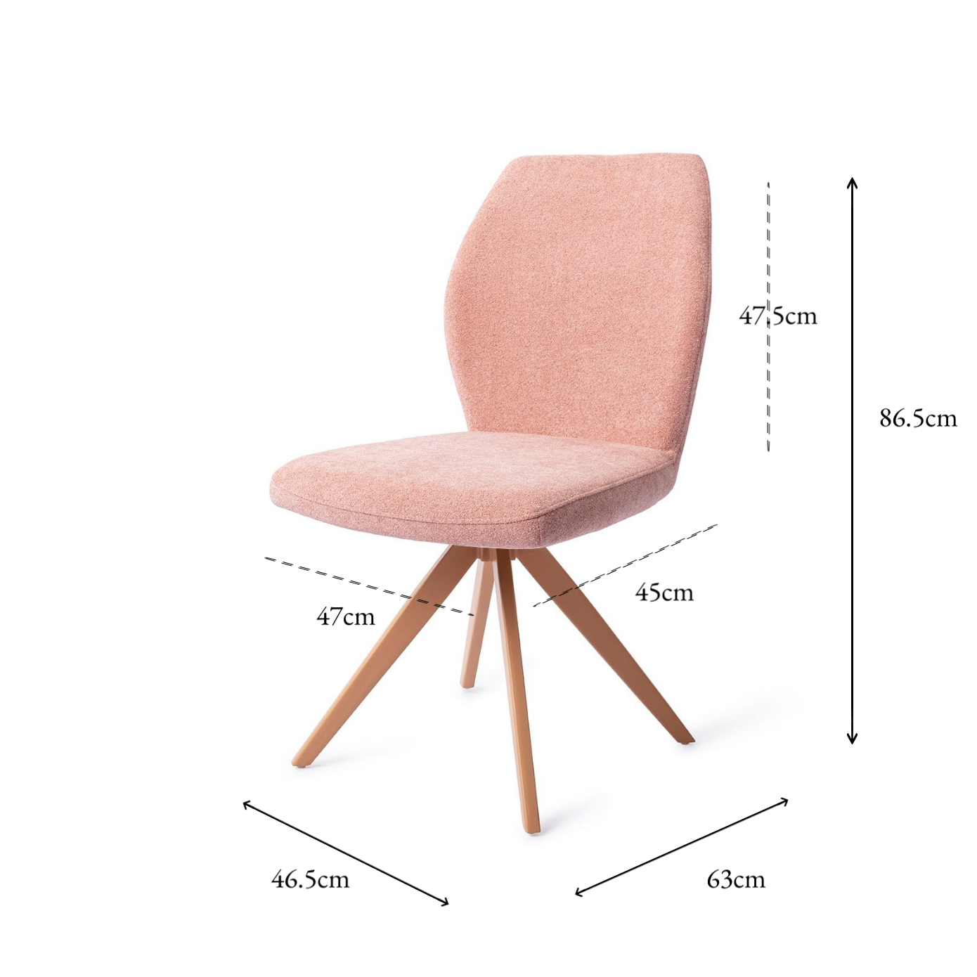 Ikata Dining Chair Anemone Turn Peach