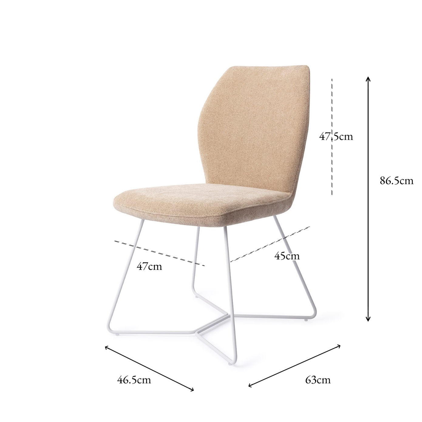 Ikata Dining Chair Funky Fudge Beehive White