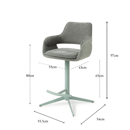 Oketo Bar Chair Green Midori Counter