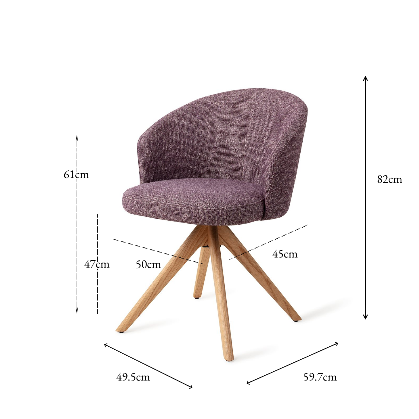 Niimi Dining Chair Perfect Plum Revolve Natural