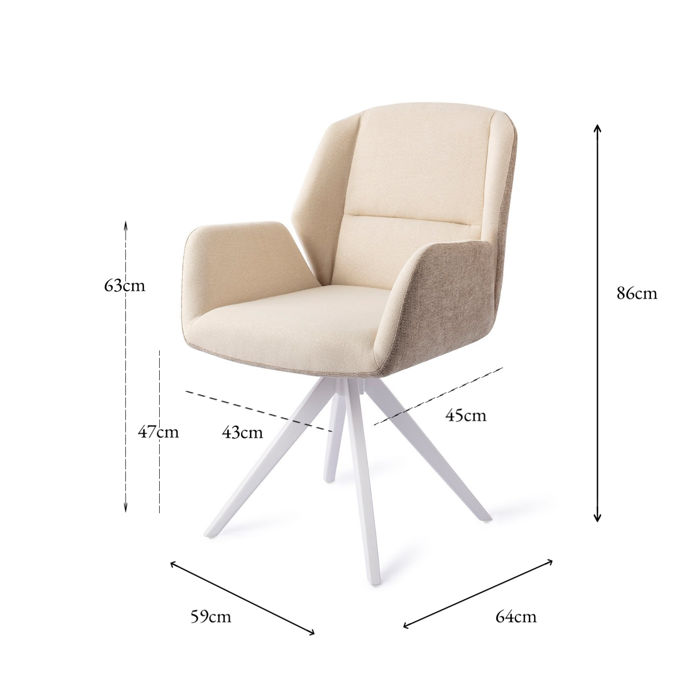 Myoko Dining Chair Sandy Hill Turn White